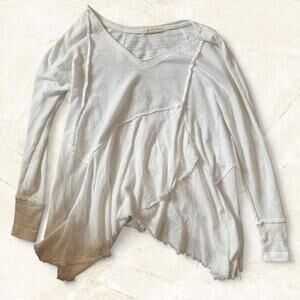 Free People "We The Free Comin' In Hot" Tunic Top in White XS/S/M